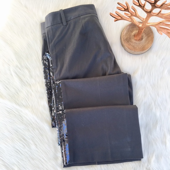 BCBG Grey Tuxedo Pants Size 6 - Picture 1 of 7